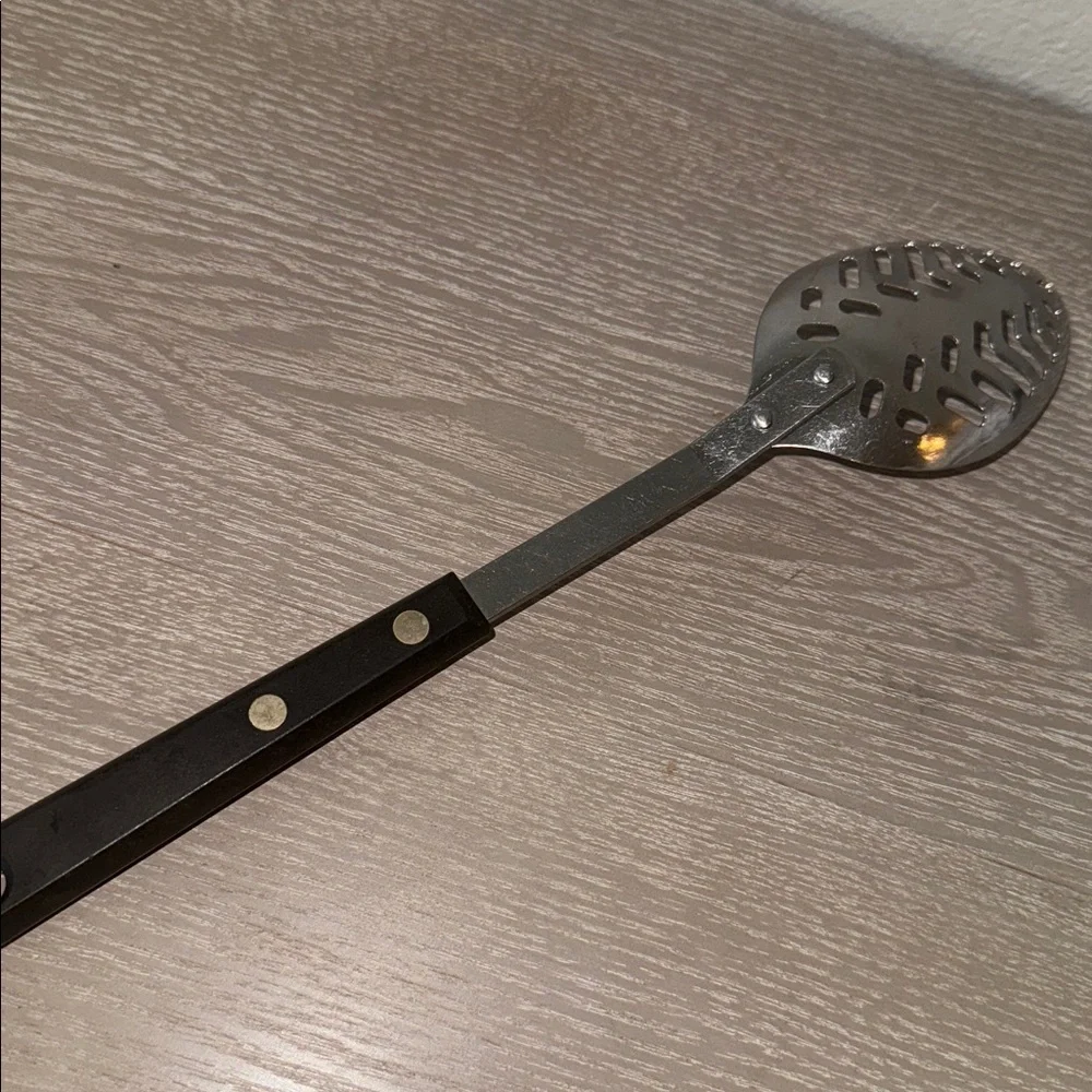 Vintage EKCO Forge Stainless Steel Slotted Spoon. USA